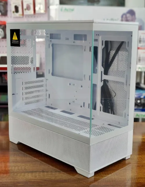Boitier Micro Gaming GAME MAX Vista MW *+3Ventilo* أبيض زجاج مزدوج Panoramic مع 3 مراوح ARGB KF300R