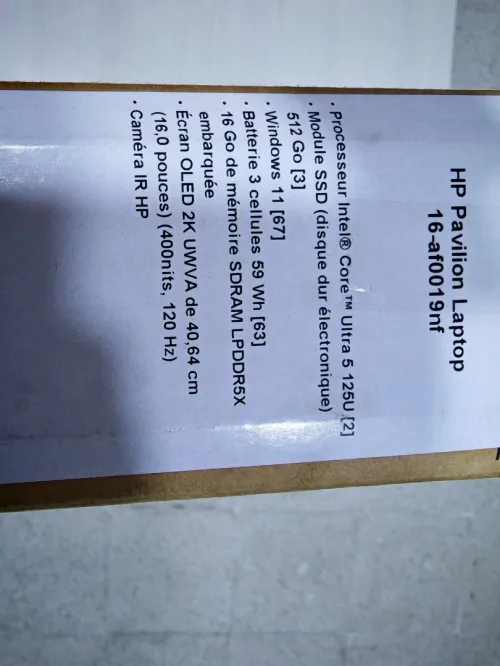 Hp pavilion 16 af0019nf