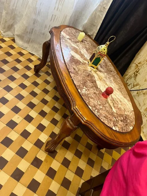 Table basse marbré bois hêtre !