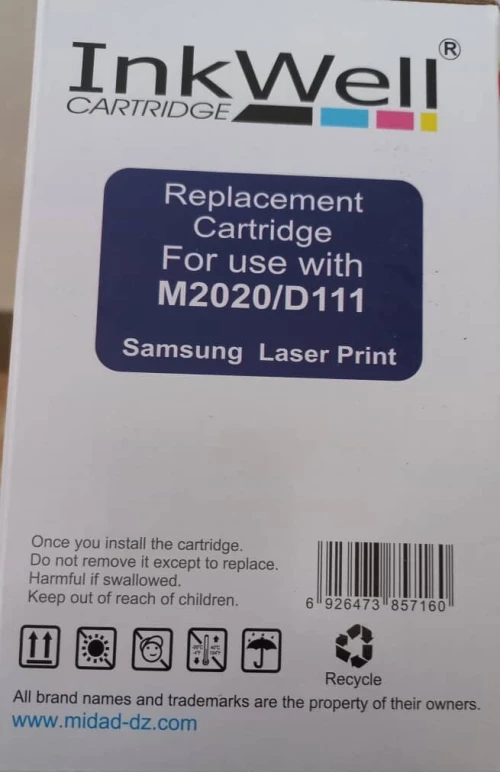 toner InkWell Samsung SL-M2020 - M2020W-M2022- M2070#  SL-M2026-SL-M2026W-SL-M2070-SL-M2070W-SL-M2070FW-SL-M2070F-M2020-M2020W- M2022W-M2070ets (équival MLT-D111S / D111) noir)