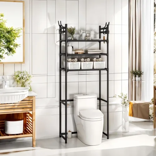Étagère de Rangement Moderne sur Pied pour Toilettes 3 Tier  رف تخزين المرحاض