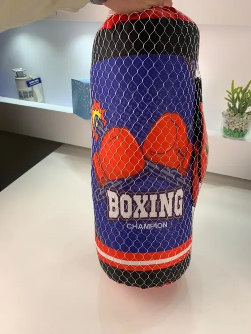 Ensemble de Boxe pour Enfants Sac de Frappe Suspendu avec Gants Jeu de 3 Pièces طقم كيس ملاكمة 3 قطع