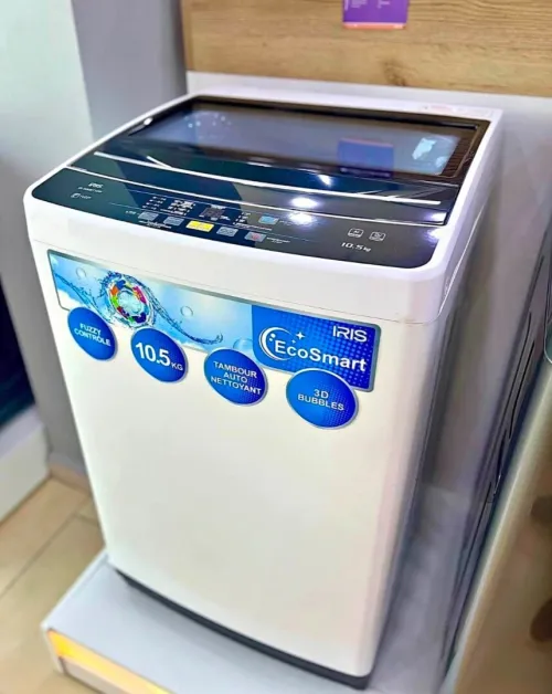 Machine à laver la top iris 10.5kg grise /blanc