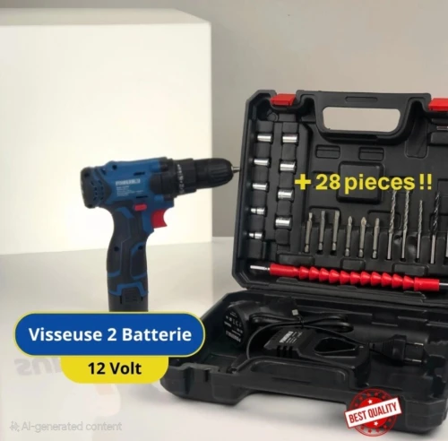 Visseuse Powerblu 12v accesoires valise