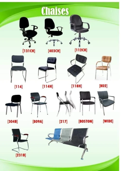 Chaises opérateur et visiteurs 