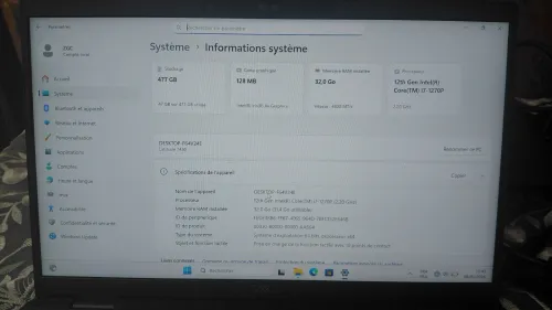 Dell i7 12 eme generation