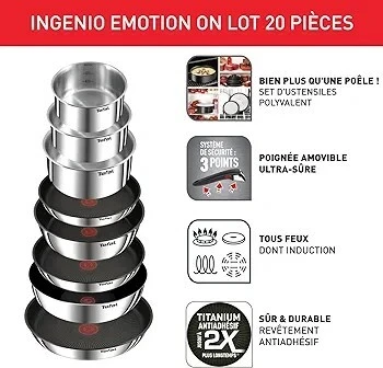 Tefal Ingenio Batterie de cuisine 20 pièces 