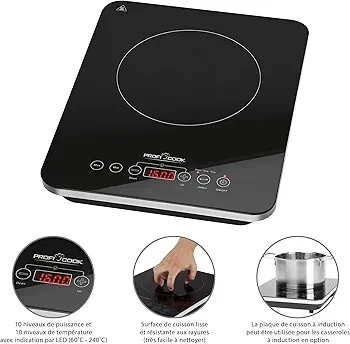 ProfiCook Plaque de cuisson simple à induction 