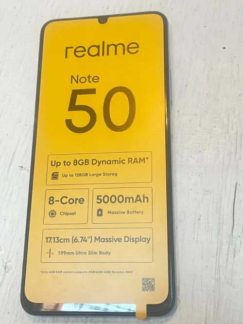Realme note50 global 2sim  8gb dynamic ram /128 gb ROM 
