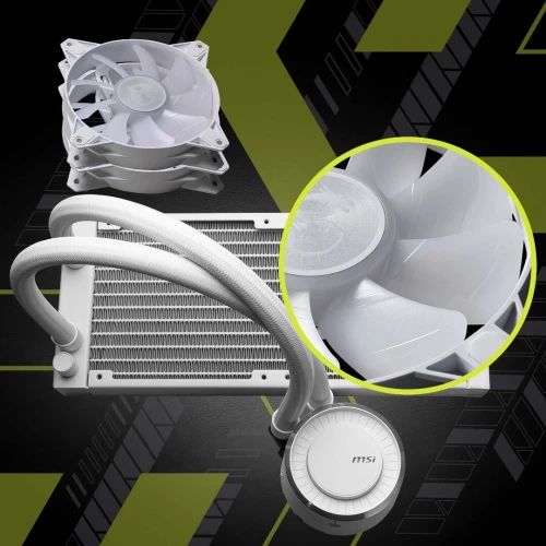 VENTILATEUR WATER COOLING MSI MAG CORELIQUID E240 WHITE