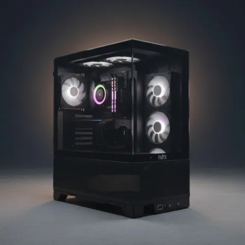 Boitier Gamer NOX INFINITY FLOW full Black plus 7Pcs Fan M31-12cm ARGB + Controller 10 sorties
