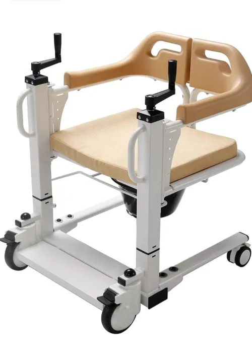 Fauteuil de transfert et de toilette et de douche avec roue 
