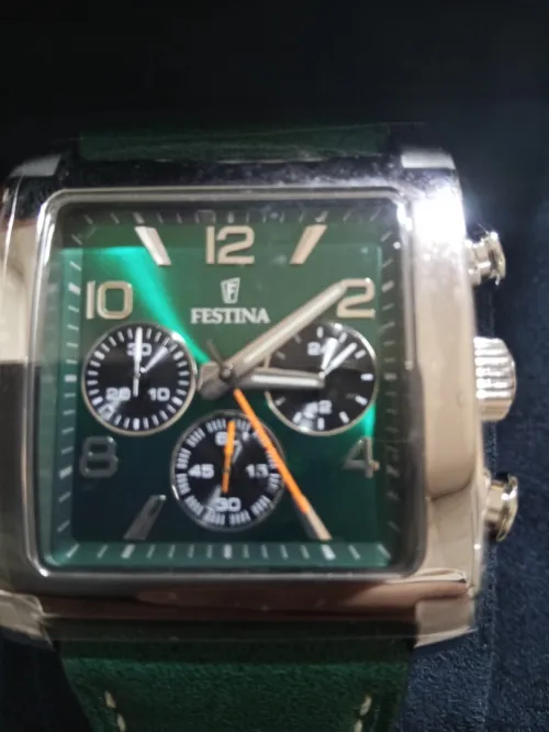 MONTRE FESTINA F20653/2 VERT BRACELET CUIR POUR  HOMME