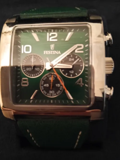 MONTRE FESTINA F20653/2 VERT BRACELET CUIR POUR  HOMME