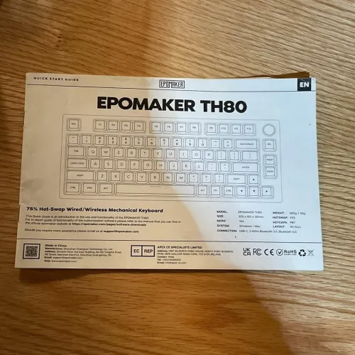 EPOMAKER Theory TH80 Wireless - Red Switches (Gateron Pro)