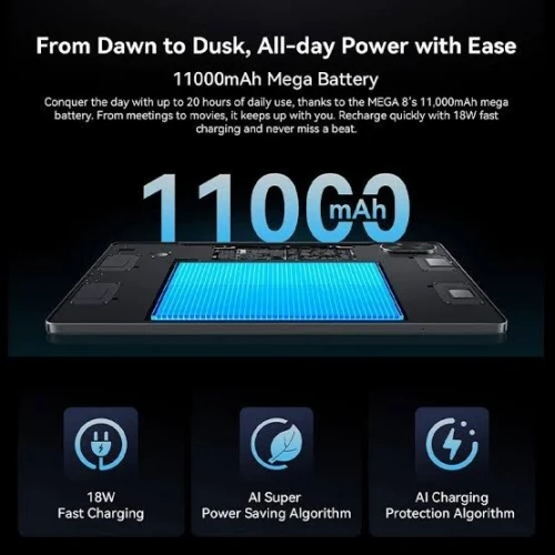 Blackview MEGA 8 12GB/512GB 11000mAh غير متوفرة