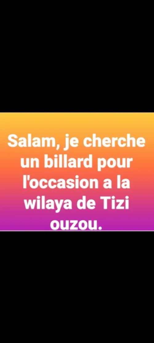 Cherche billard et babyfoot pour l'occasion 