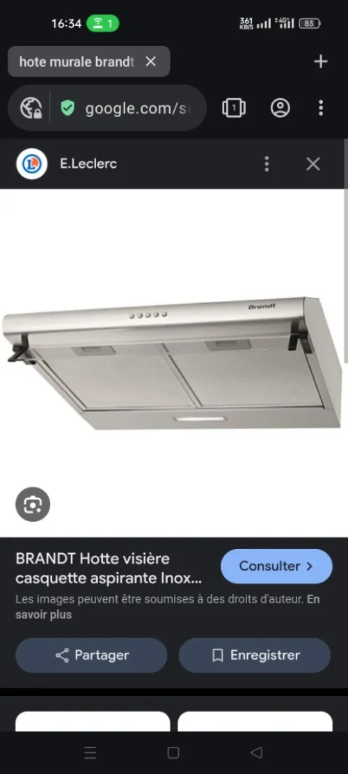 Hote murale Brandt blanche 