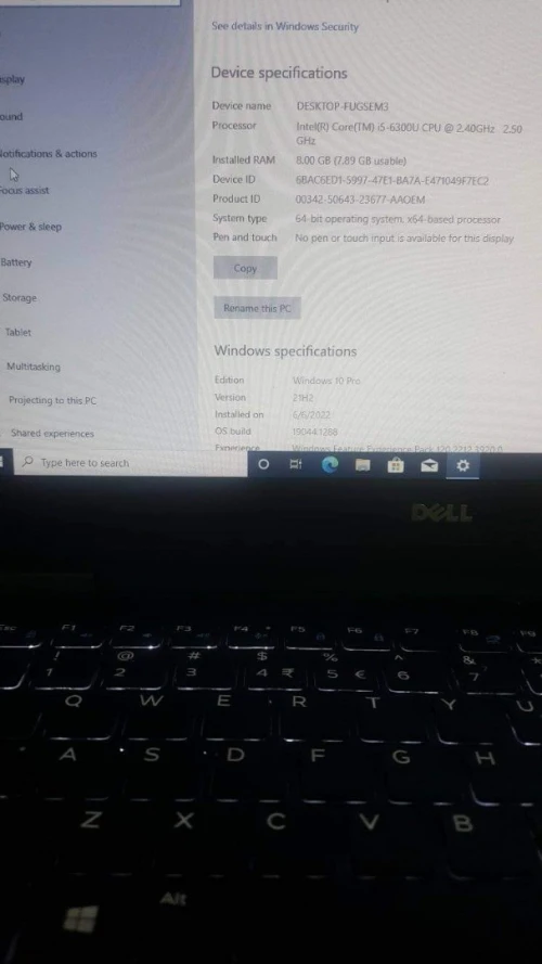 Pc portable i5 6eme   256ssd