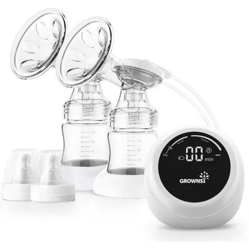 Tire lait électrique double 2 modes et vitesse continu écran LED HD rechargeable sans BPA silencieux