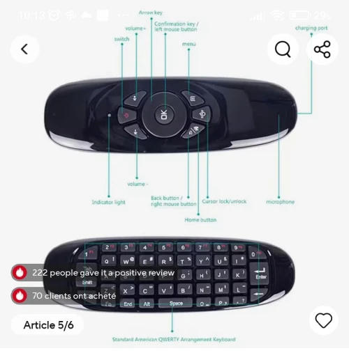 Télécommande bluetooth
