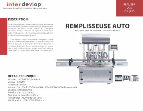 *** REMPLISSEUSE AUTOMATIQUES POUR PRODUIT LIQUIDE & VISQUEX ***