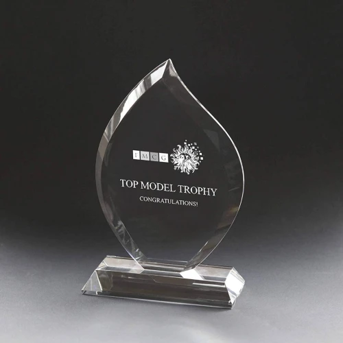 trophée personnalisé en vert 