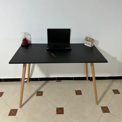 meilleure bureau 2026 style scandinave en mdf et bois hetre 120*60 hauteur 78 cm