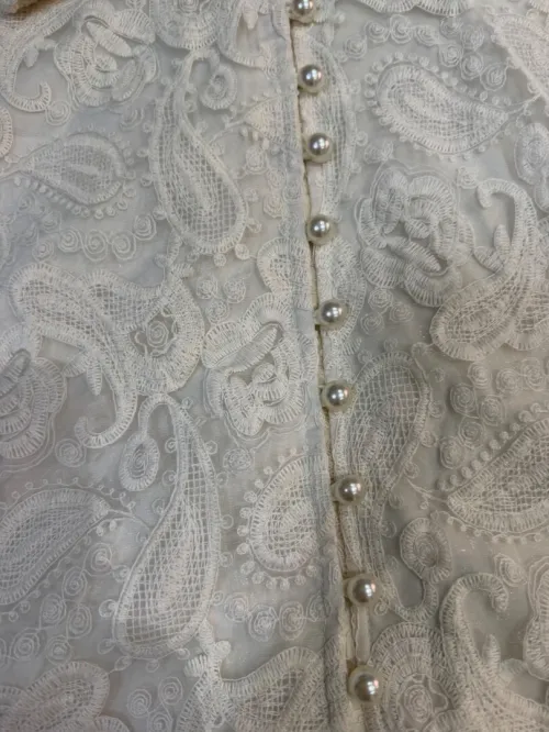 Robe longue blanche Tintin avec les rond rond-point On verra