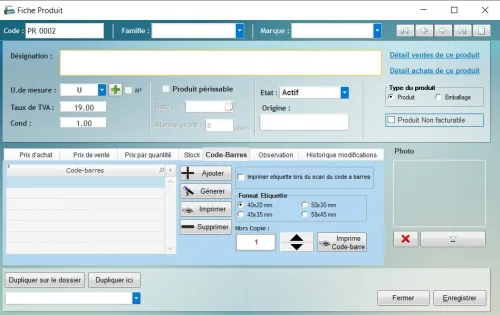 LOGICIEL DE GESTION COMMERCIALE
