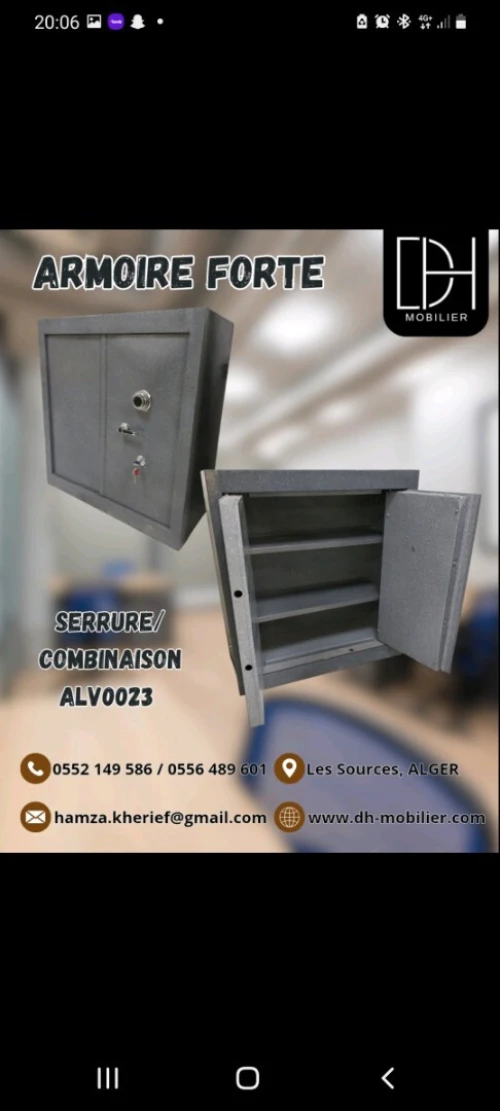 ARMOIRE FORTE Métallique 