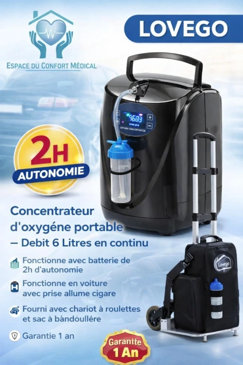 CONCENTRATEUR D'OXYGENE PORTABLE 6 LITRES