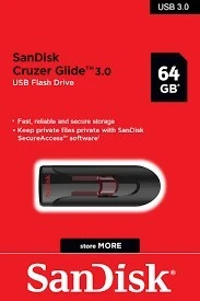 SanDisk Cruzer Glide 64GB 3.0 USB Flash Drive