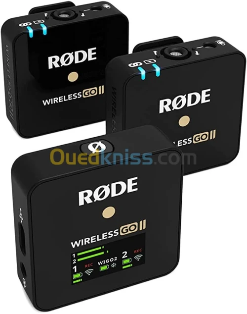 Rode Wireless GO II Dual Channel Système De Microphone Numérique Sans Fil Compact Avec Micro