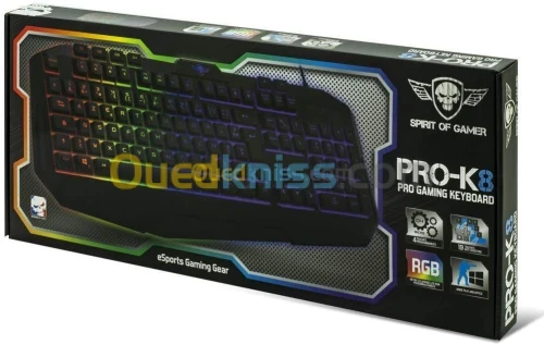 Clavier Spirit Of Gamer Pro K8 RGB