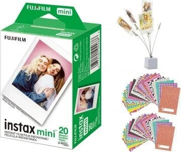 FUJIFILM INSTAX PAPIER PHOTO - TWIN FILMS POUR MINI - 86 X 54 MM - 20 SHEETS - 10X2 - 1 PACK