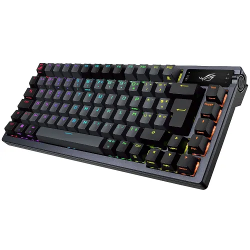 ASUS ROG AZOTH - CLAVIER MÉCANIQUE - COMPACT 75% - ROG NX RED - USB - BLUETOOTH - ECRAN OLED - RGB