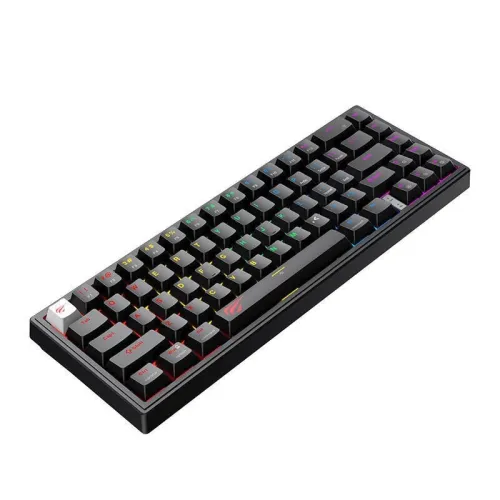 HAVIT KB874L - CLAVIER MÉCANIQUE GAMING - RGB BACKLIT - SWITCHES RED - 67 TOUCHES - COMPACT - BLACK