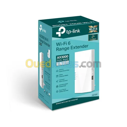 TP-LINK RE700X - RÉPÉTEUR WIFI 6 AX3000 - DUAL BAND - 2402 MBPS - 5 GHZ - ONE MESH - ETHRENET 