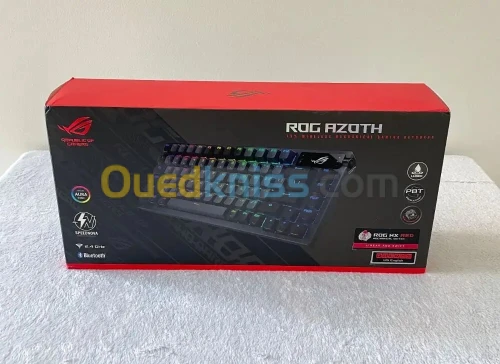 ASUS ROG AZOTH - CLAVIER MÉCANIQUE - COMPACT 75% - ROG NX RED - USB - BLUETOOTH - ECRAN OLED - RGB