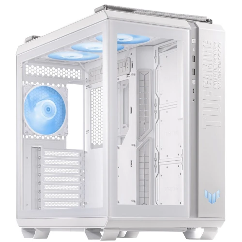 ASUS TUF GAMING GT502 PLUS - BOITIER GAMING MOYEN TOUR 360MM - 4 FAN 120MM RGB - ATX - WHITE