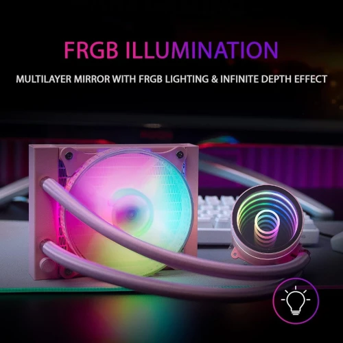 WATERCOOLING MARS GAMING ML-ONE120- MULTI SOCKET- TDP 200W- INFINITY MIRROR- FRGB SILENT FAN- PINK
