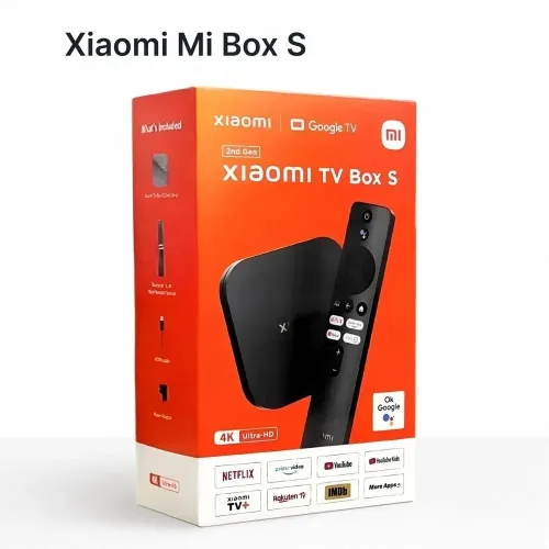 XIAOMI TV BOX S - 2ÈME GÉNÉRATION - 2GB RAM - 8GB - 4K UHD - DOLBY VISION - GOOGLE TV - WI-FI - NOIR