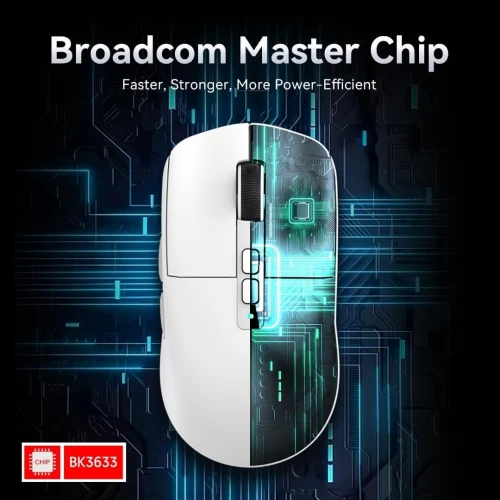 ATTACK SHARK X6 - SOURIS FILAIRE & SANS FIL - BLUETOOTH - USB 2.4G - 7 BOUTONS - 26000 DPI - WHITE