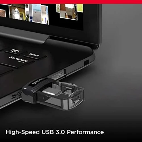 SanDisk 256 Go Ultra Dual Drive M3.0 Pour Appareils Android - MicroUSB, USB 3.0