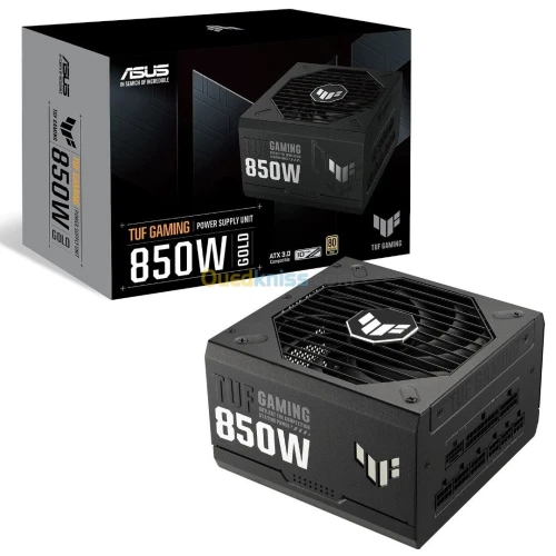 ASUS TUF Gaming 850W Gold - 80 PLUS GOLD - 100% MODULAIRE - SILENCIEUXSE - 4 BROCHES - NOIR