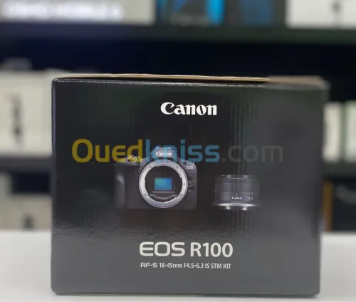 CANON EOS R100 Hybride Mirroless 24.1MP + 1 Objectif RF-S 18-45mm f 4.5-6.3 \ RF-S 55-210m F5-7.1   