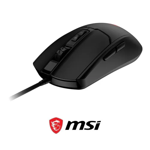 MSI FORGE GM100 - SOURIS GAMING FILAIRE - 6 BOUTONS - 3200 DPI - LED ROUGE - ERGONOMIQUE - NOIR