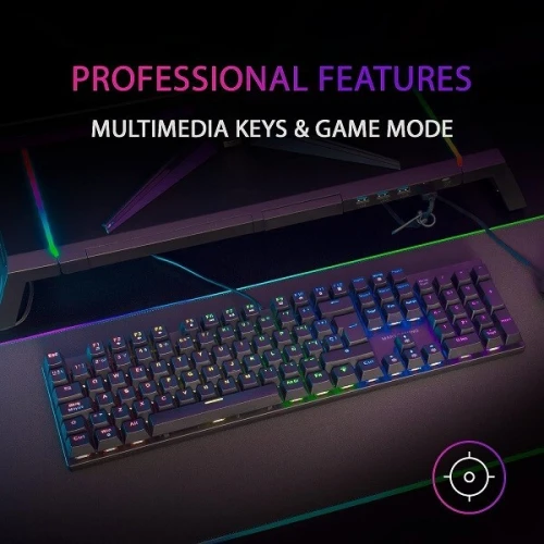 MARS GAMING MK422 - CLAVIER GAMING MÉCANIQUE - SWITCHS BLEUS - RGB CHROMA - FULL SIZE - BLACK