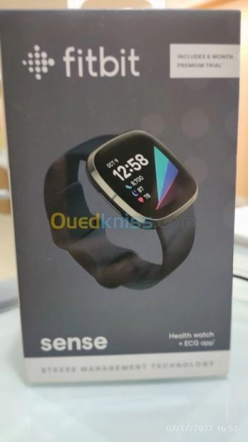 Fitbit Fitbit Sense Smartwatch Fréquence Cardiaque, Stress Management & Tendances De La Température Cutanée